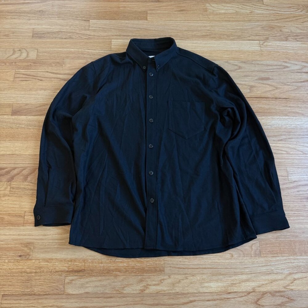 Nanushka Black Wool Oversized Shirt XL